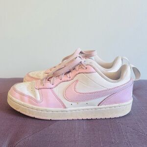 Nike Kids’ Court Borough Low Recraft Pink & White Sneakers!